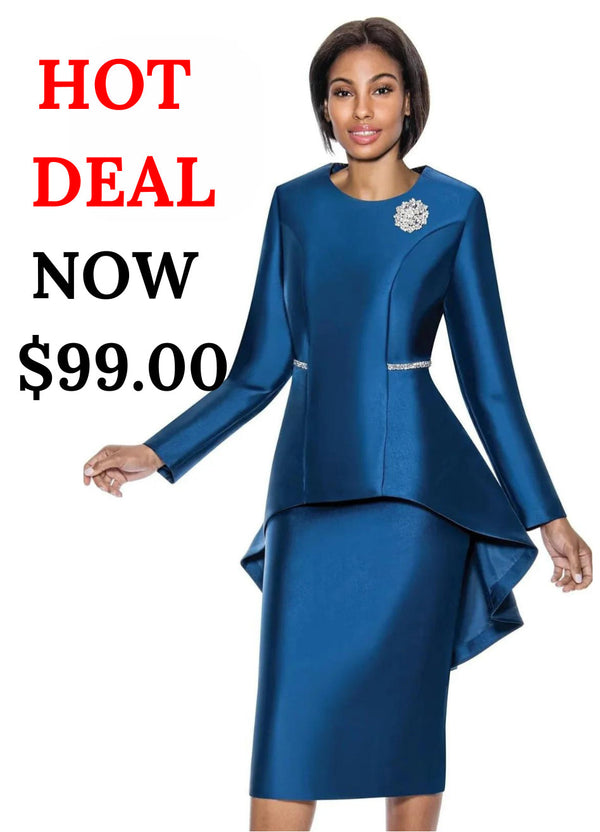 Terramina Church Suit 7065C-Navy - Church Suits For Less