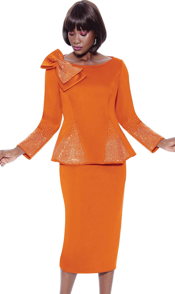 Terramina Church Suit 7108C-Orange - Church Suits For Less