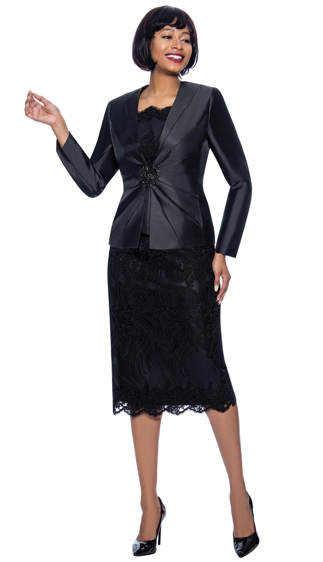 Terramina Suit 7817-Black - Church Suits For Less