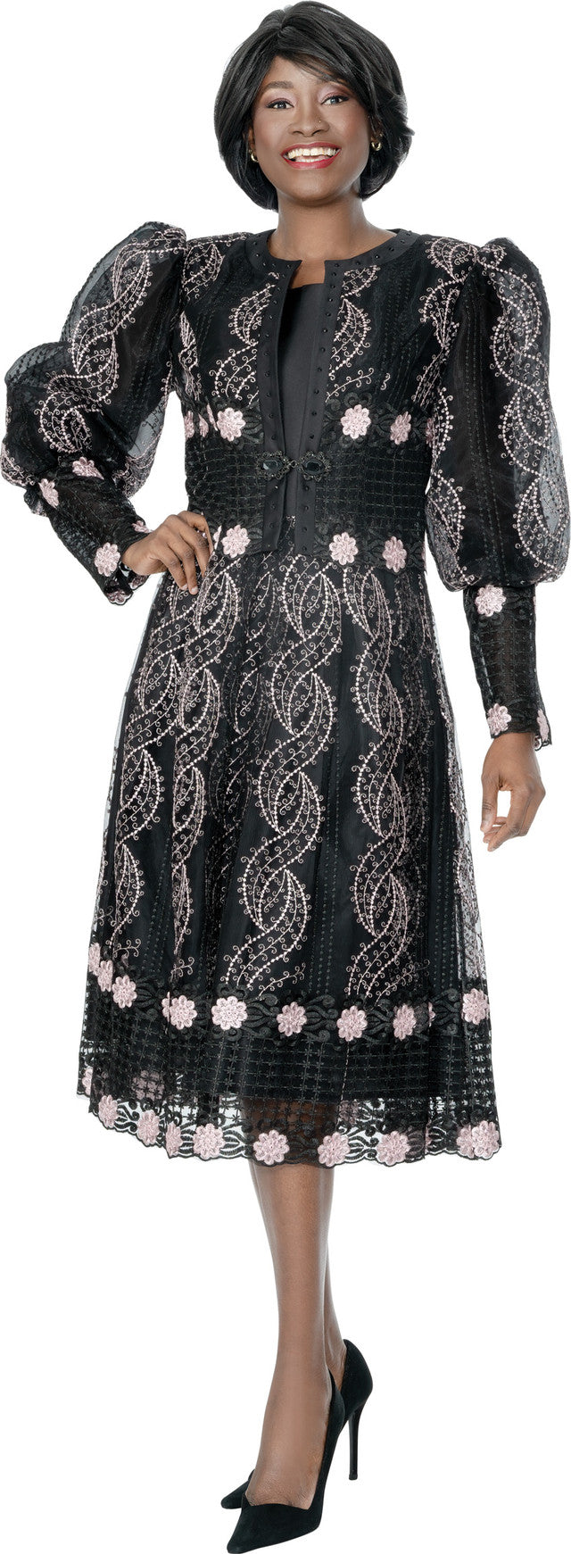 Terramina Church Dress 7310C-Black/White