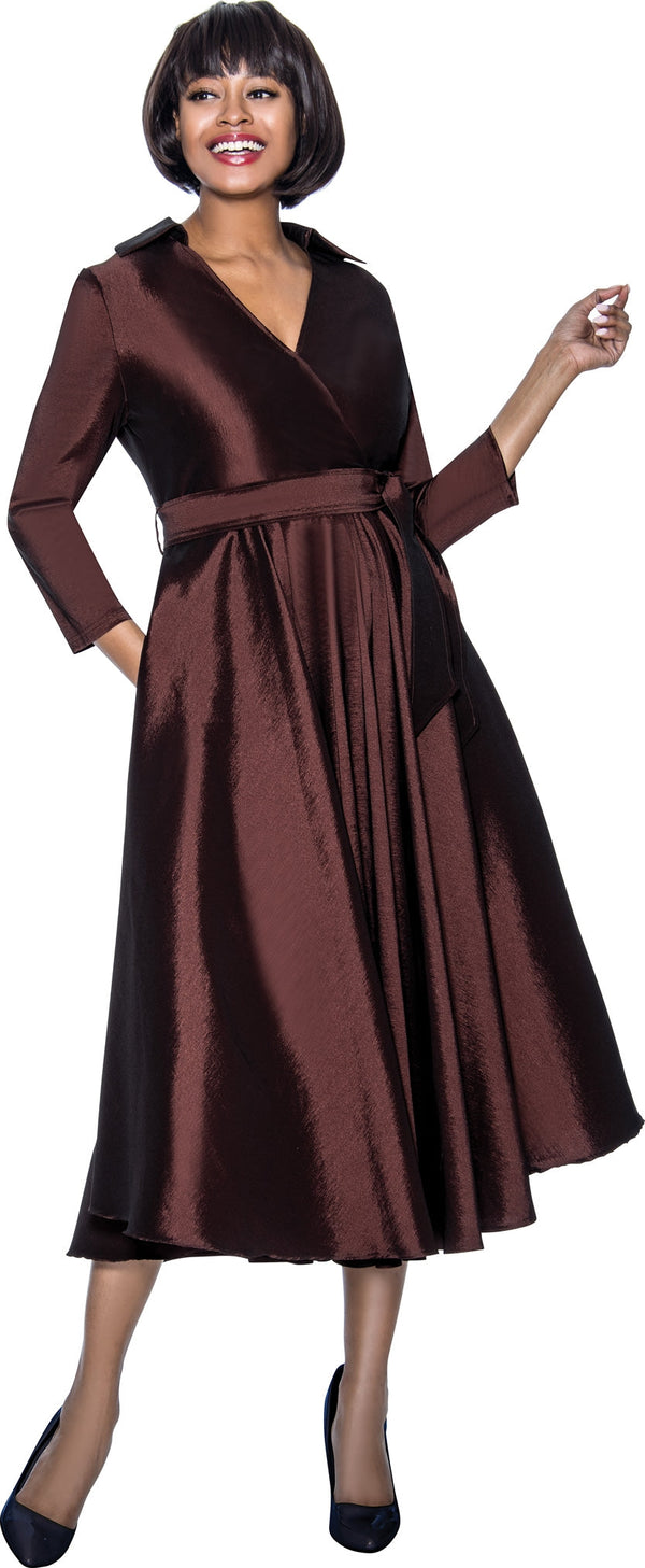 Terramina Church Dress 7869C-Brown - Church Suits For Less