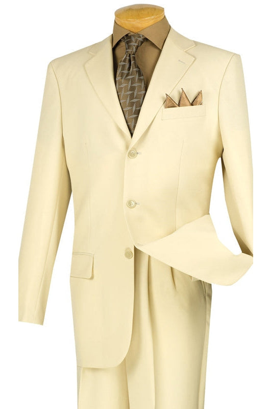 Vinci Men Suit 3PPC-Ivory - Church Suits For Less