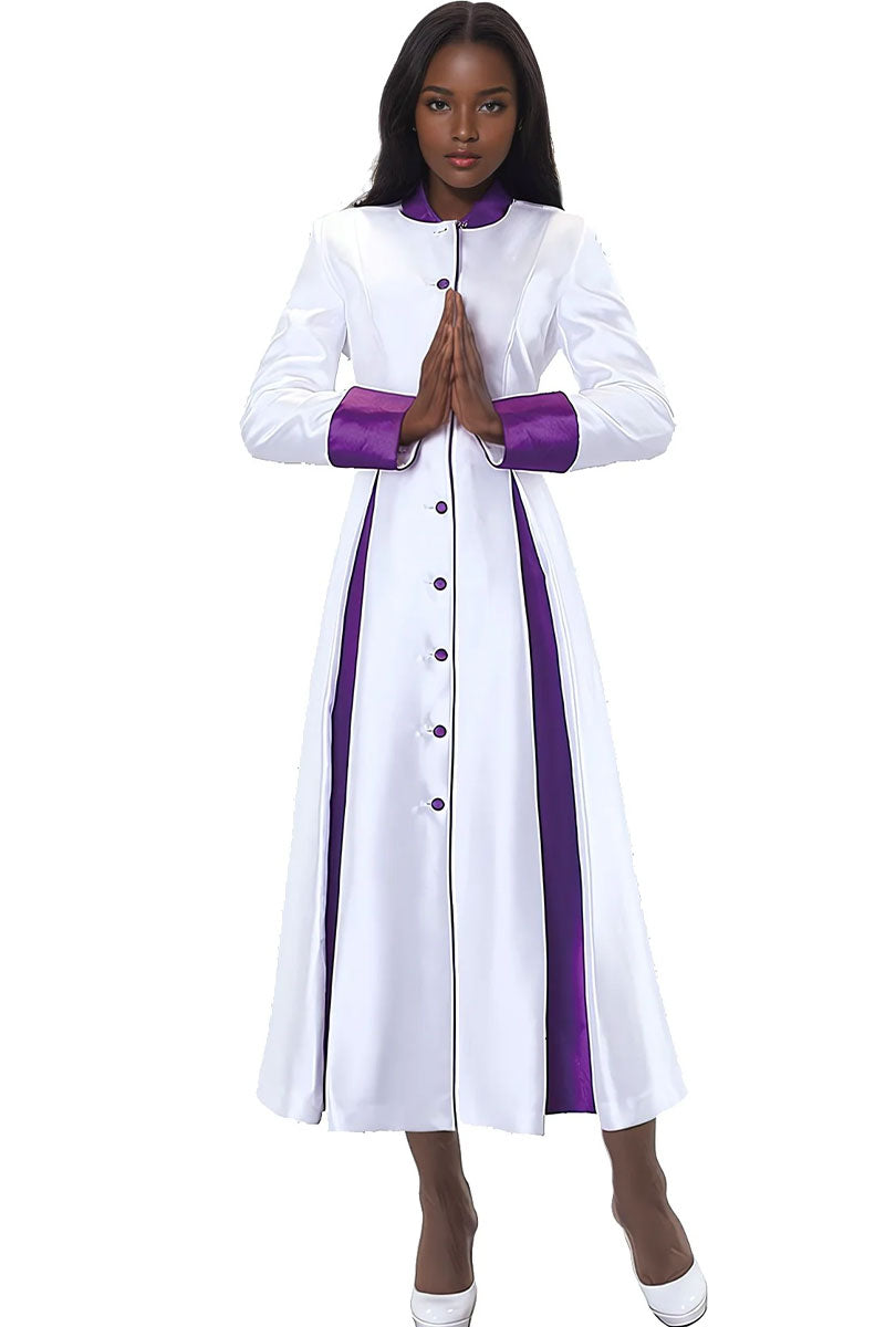 Tally Taylor Robe 4544C-White/Purple