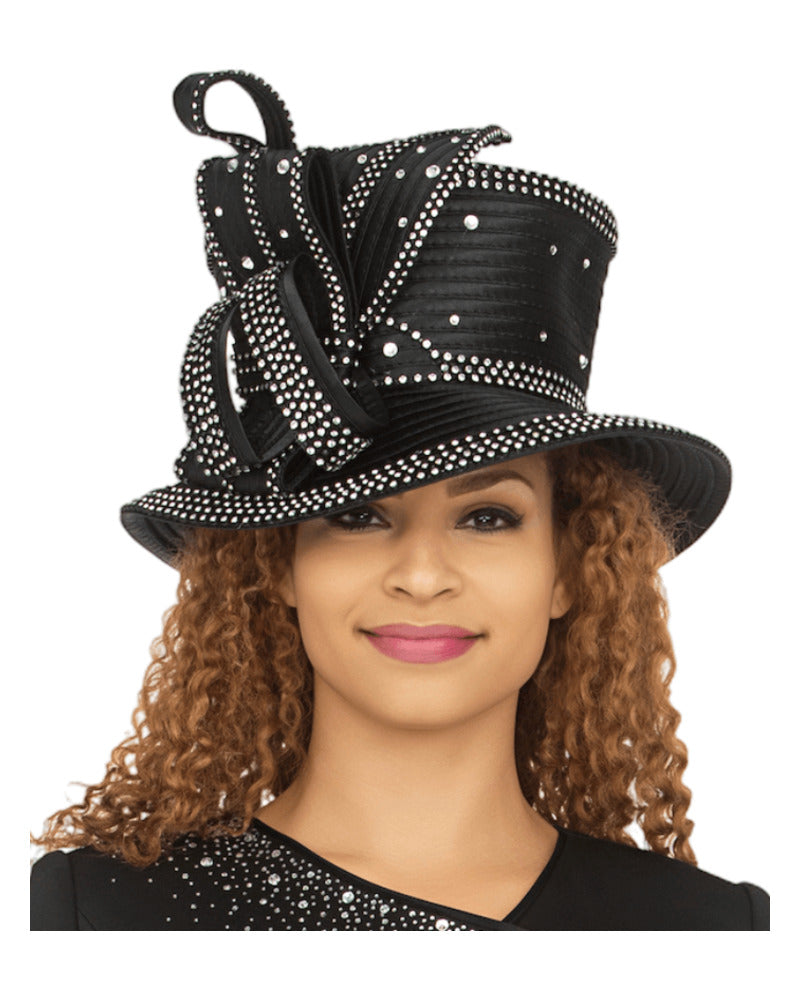 Giovanna Church Hat HR22131-Black