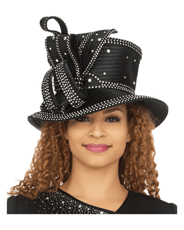Giovanna Church Hat HR22131-Black