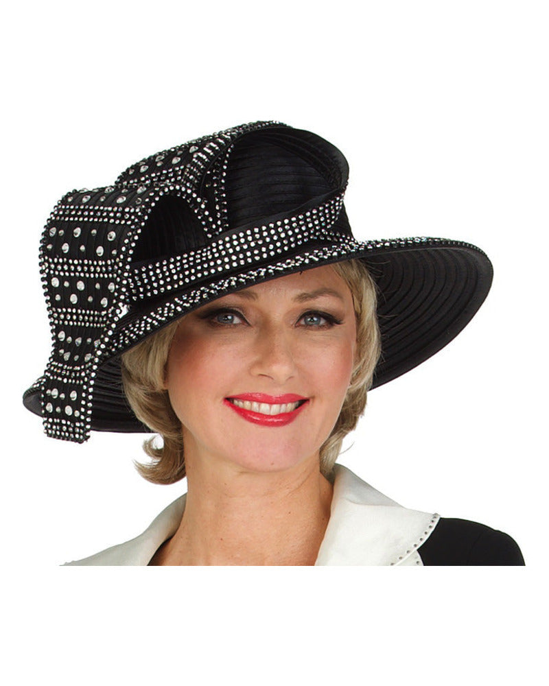 Giovanna Church Hat HR22130-Black - Church Suits For Less