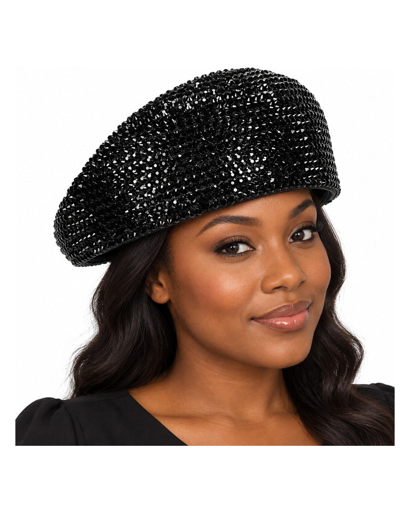 Giovanna Church Hat HM1012-Black on a woman