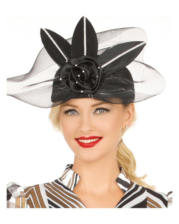 Giovanna Church Hat HR22152-Black