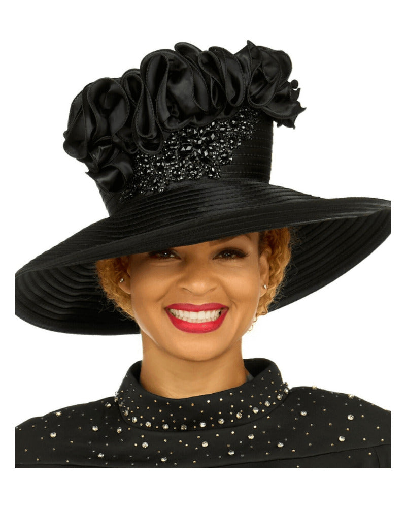 Giovanna Church Hat HR22160-Black