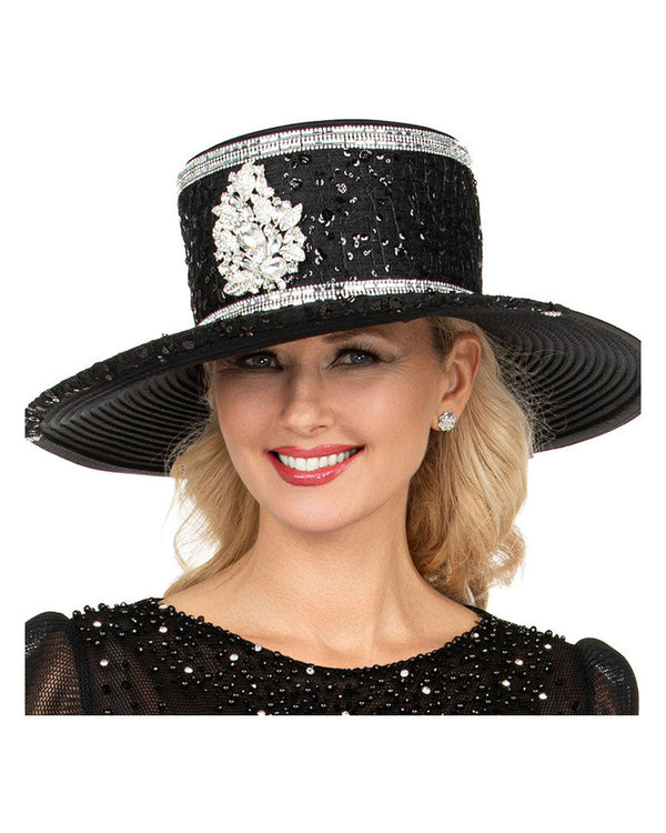 Giovanna Church Hat HR22166-Black