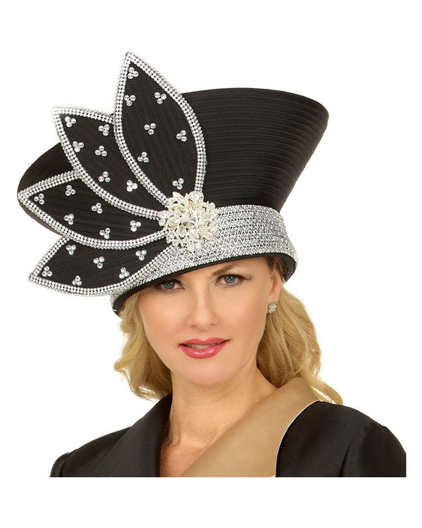 Giovanna Church Hat HR22167-Black