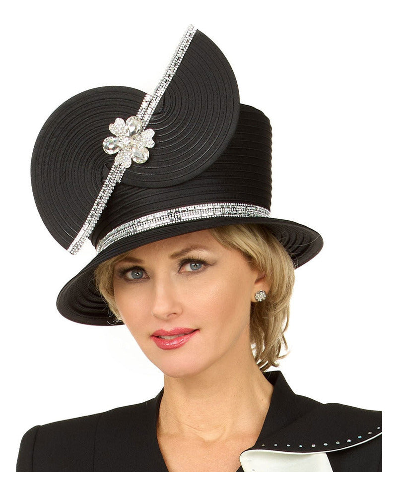 Giovanna Church Hat HR22168-Black
