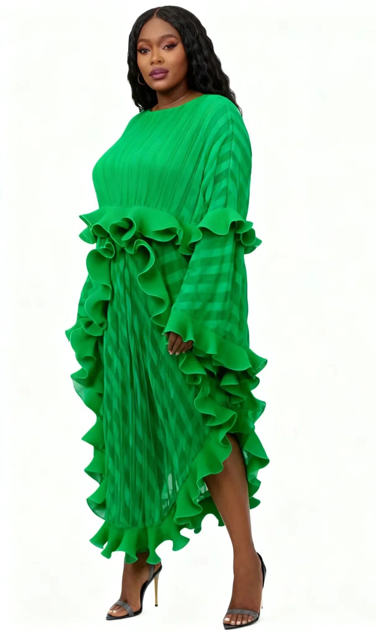 For Her Women Dress 83024-Green