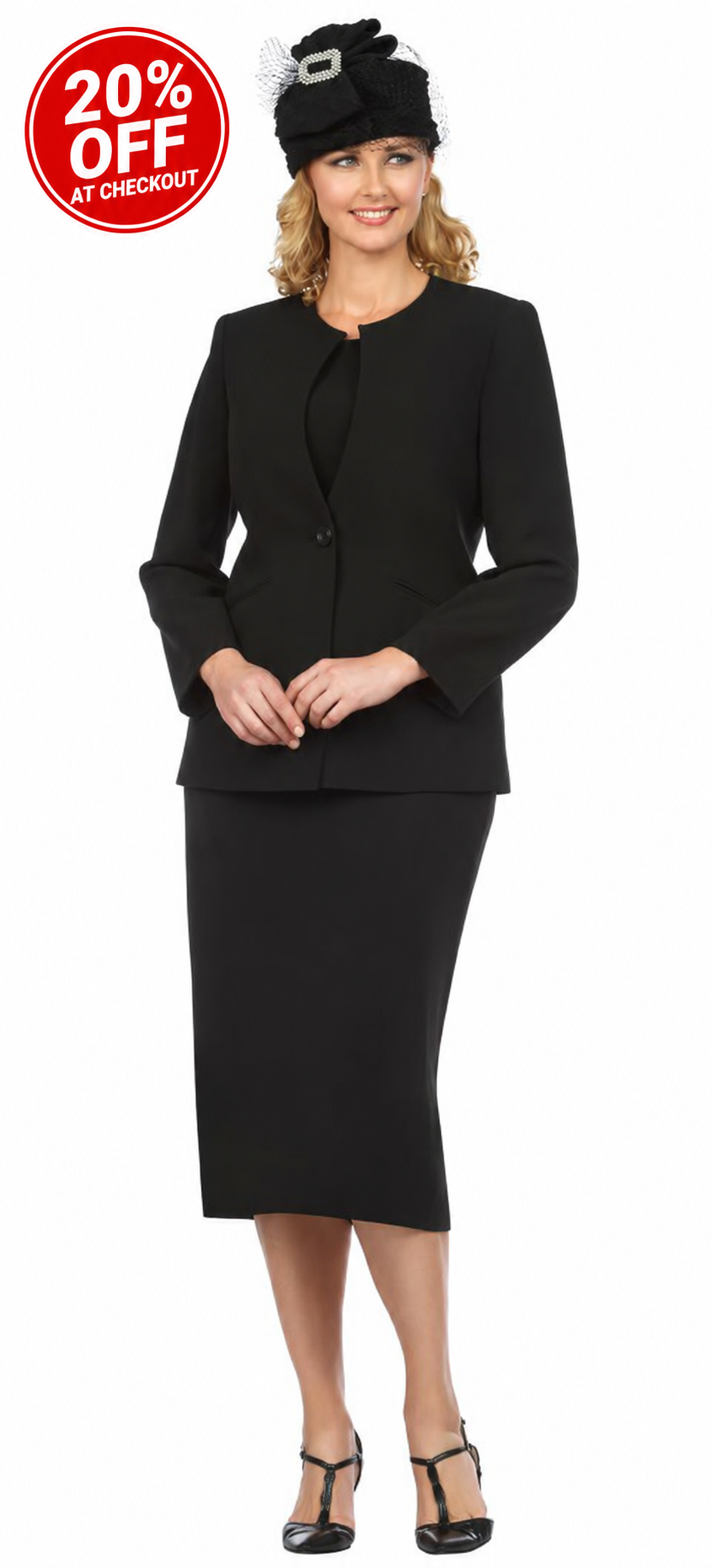Giovanna Usher Suit S0708C Black — 20% off at checkout