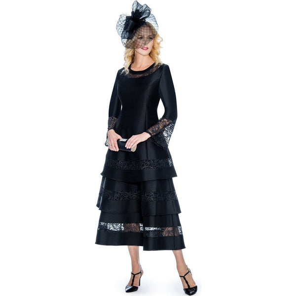 Giovanna Dress D1346C-Black - Church Suits For Less