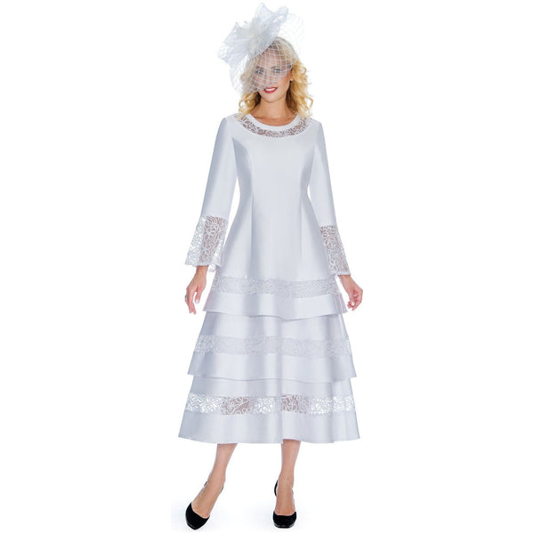 Giovanna Dress D1346C-White - Church Suits For Less