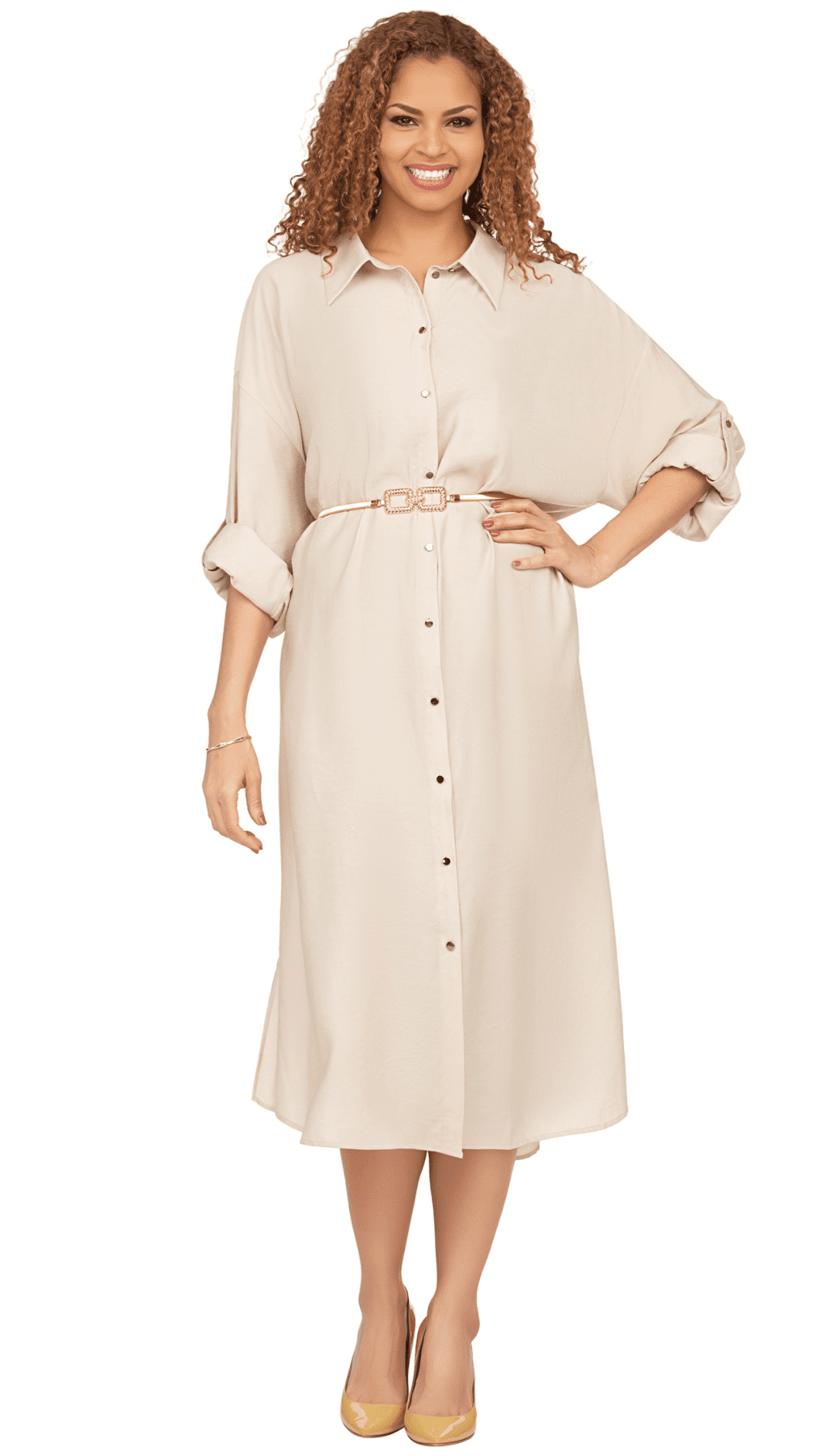 Giovanna Church Dress DP2430 khaki - Church Suits For Less