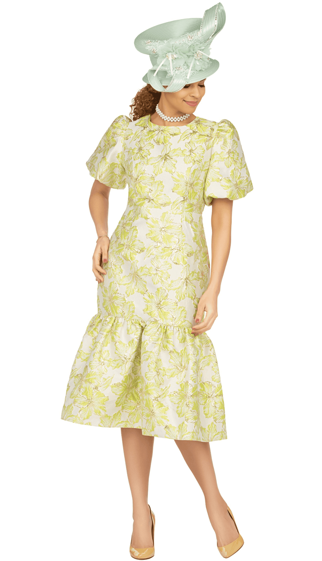 Giovanna Church Dress DP2425 lime - Church Suits For Less