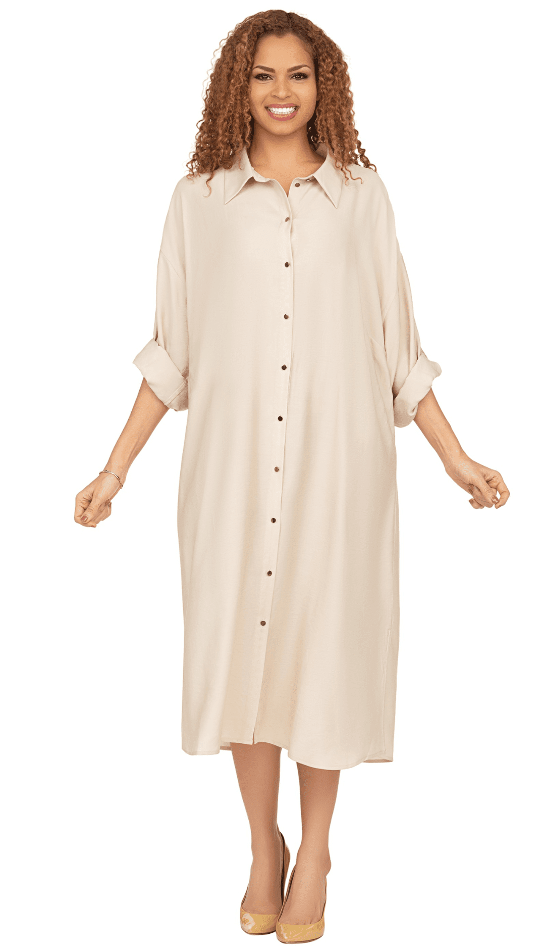 Giovanna Church Dress DP2430 khaki - Church Suits For Less